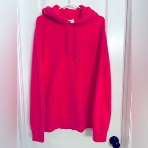 OLD NAVY bright PINK unisex hoodie, size L Tall, EUC
